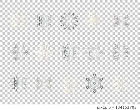 いろいろ雪の結晶セット4 134152705