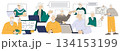 Old People Character Use Internet and Modern Gadget Vector Set 134153199