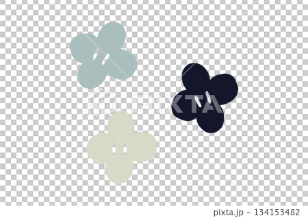 Simple flower illustration in Scandinavian style 134153482