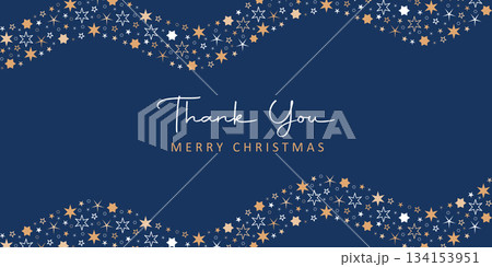 thank you christmas greeting card with star wave vector illustration thank you christmas greeting card with star wave vector illustration 134153951