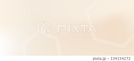 Peach beige creamy gradient hexagon background. Neutral pearl beige abstract gradation backdrop. Vector nude pink pale colors textured bg. Simple fuzzy fashion design. Cover soft fashion background 134154272