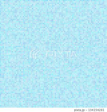 Blue pool tile background. Bathroom textured mosaic. Square decoration ornament. Kitchen wall or floor with pixel grid. Vector swimming pool flat seamless pattern illustration Blue pool tile background. Bathroom textured mosaic. Square decoration ornament. Kitchen wall or floor with pixel grid. Vector swimming pool flat seamless pattern illustration 134154281
