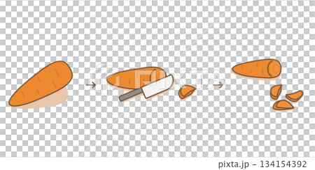 にんじん 乱切り にんじん 乱切り 134154392
