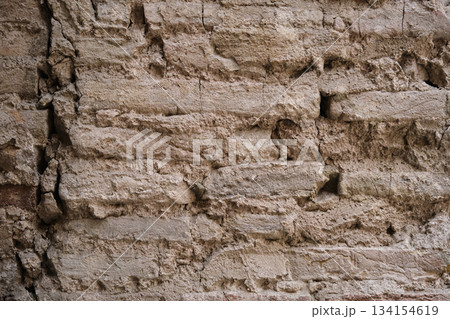 natural texture of old brick wall 134154619