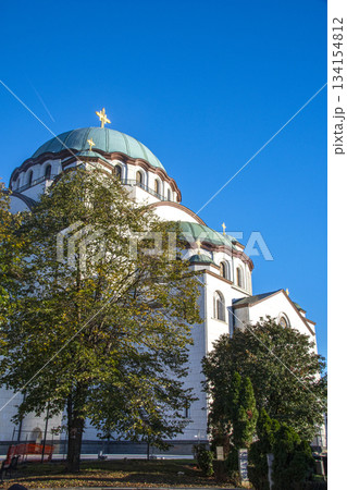 セルビアのベオグラードの街並み 134154812