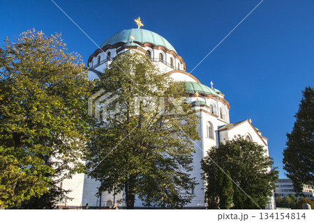 セルビアのベオグラードの街並み セルビアのベオグラードの街並み 134154814