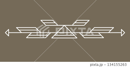 Line geometric element. Tribal ethnic decorative linear divider. 134155263