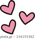 手描きハートマーク 134155362