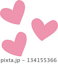 手描きハートマーク 134155366