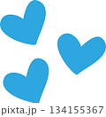 手描きハートマーク 134155367