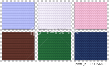 Knit pattern set in different colors - stitch patterns 134156898