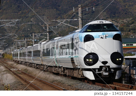 JR西日本 287系ラッピング列車(パンダ列車) JR西日本 287系ラッピング列車(パンダ列車) 134157244
