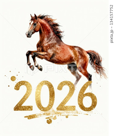 2026 Horse year theme for new year 134157752