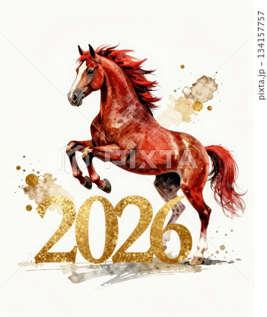 2026 Horse year theme for new year 2026 Horse year theme for new year 134157757