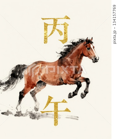 2026 Horse year theme for new year 134157769