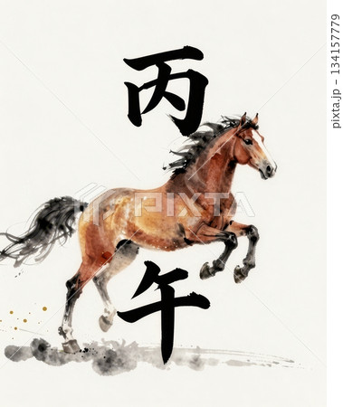 2026 Horse year theme for new year 134157779