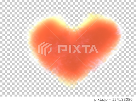 手繪的帶有光環的紅色愛心 134158086