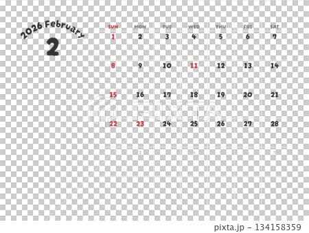 2026年2月曆 134158359