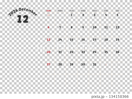 December 2026 Calendar 134158366