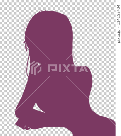 アンニュイな女性　影絵 134158434