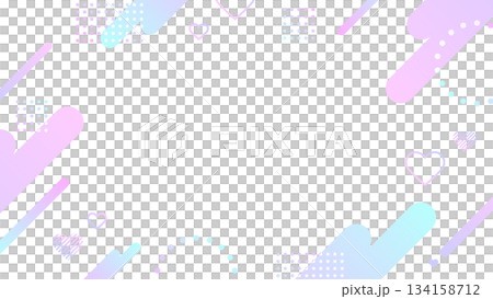 Neon color gradation pop heart frame 16:9 Neon color gradation pop heart frame 16:9 134158712
