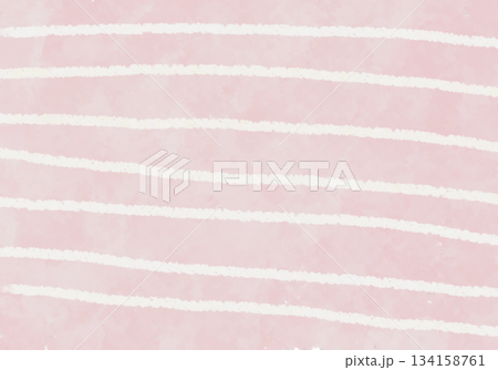 Crayon-touch striped background (pink) 134158761