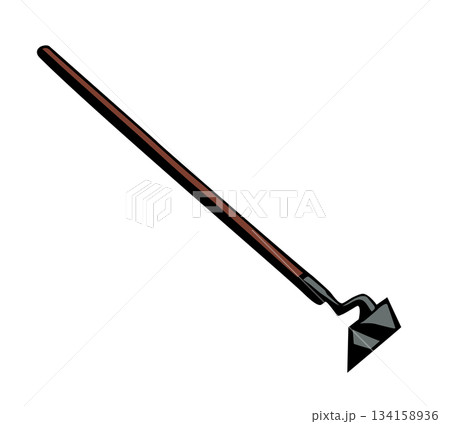 Vector drawing. Garden hoe sign 134158936