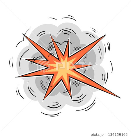 Explosion blast cloud, pop art comic vector illustration Explosion blast cloud, pop art comic vector illustration 134159163