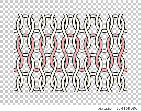 Close-up of a simple two-color knit stitch - Stockinette knit yarn illustration and knitting image illustration Close-up of a simple two-color knit stitch - Stockinette knit yarn illustration and knitting image illustration 134159986