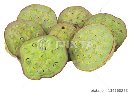 lotus seeds isolated on white background lotus seeds isolated on white background 134160288