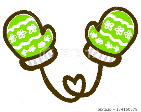 かわいい手袋の落書き風イラスト素材3 かわいい手袋の落書き風イラスト素材3 134160379
