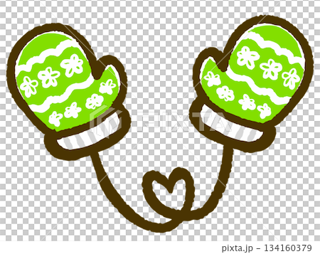 かわいい手袋の落書き風イラスト素材3 かわいい手袋の落書き風イラスト素材3 134160379