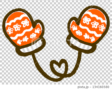かわいい手袋の落書き風イラスト素材2 134160380