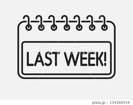 Countdown daily page calendar icon - Last week Countdown daily page calendar icon - Last week 134160554