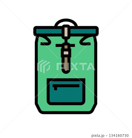 water repellent backpack color icon vector illustration water repellent backpack color icon vector illustration 134160730