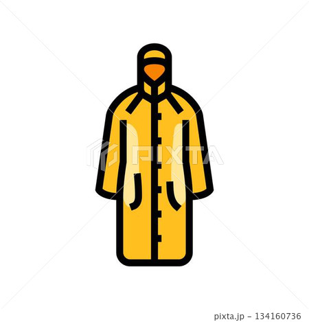 raincoat hood color icon vector illustration raincoat hood color icon vector illustration 134160736