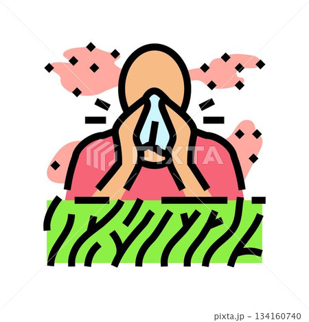 hay fever color icon vector illustration 134160740