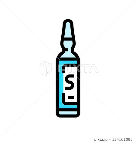 steroid ampoule label color icon vector illustration steroid ampoule label color icon vector illustration 134161093