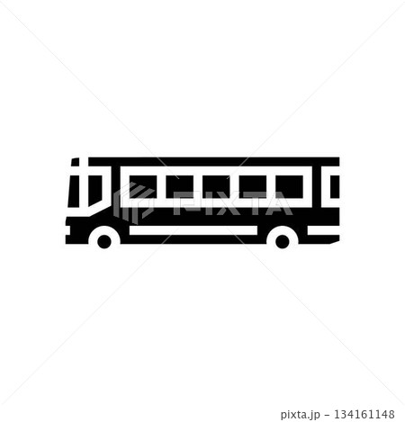 evacuation bus glyph icon vector illustration 134161148