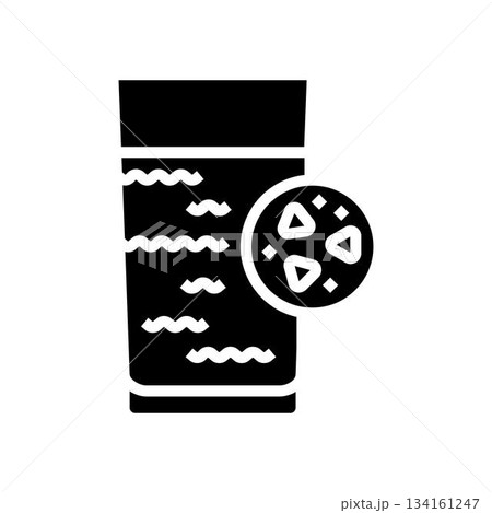 microplastics drinking water glyph icon vector illustration microplastics drinking water glyph icon vector illustration 134161247