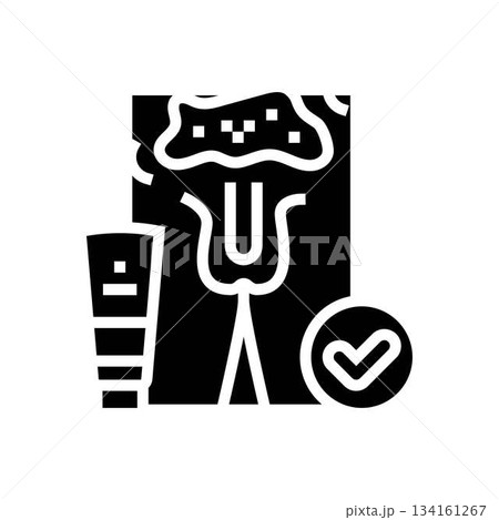 apply intimate cream glyph icon vector illustration apply intimate cream glyph icon vector illustration 134161267