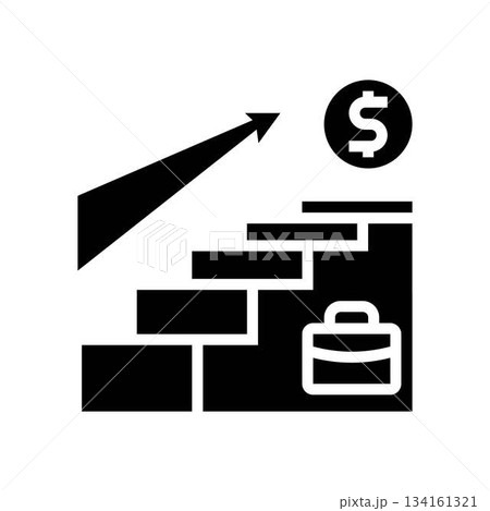 income ladder unequal spacing glyph icon vector illustration income ladder unequal spacing glyph icon vector illustration 134161321