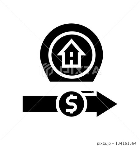 sending money home glyph icon vector illustration sending money home glyph icon vector illustration 134161364