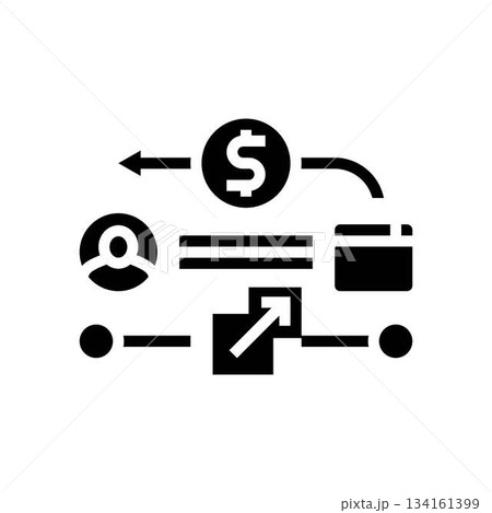 cashback reward glyph icon vector illustration 134161399
