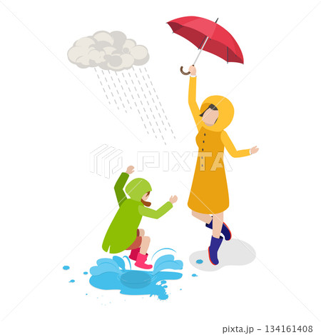 3D Isometric Flat Vector Illustration of Positive Parenting Tips, Kid Growing in Loving Family. Item 6 3D Isometric Flat Vector Illustration of Positive Parenting Tips, Kid Growing in Loving Family. Item 6 134161408