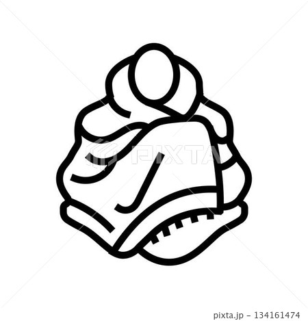 person wrapped blanket line icon vector illustration person wrapped blanket line icon vector illustration 134161474