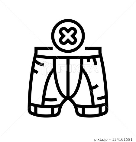avoid wearing tight clothing line icon vector illustration avoid wearing tight clothing line icon vector illustration 134161581
