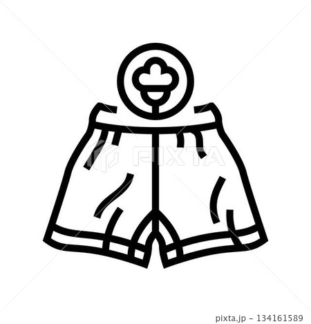 wear breathable fabrics like cotton line icon vector illustration 134161589