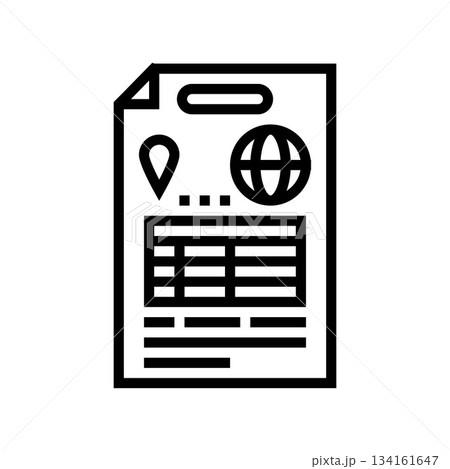 relocation plan document line icon vector illustration 134161647