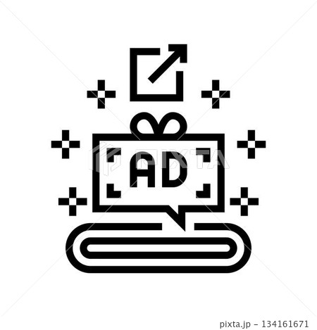 promotional offer line icon vector illustration 134161671